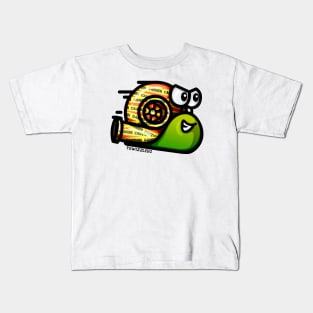 Turbo Snail - Caution (Green) Kids T-Shirt